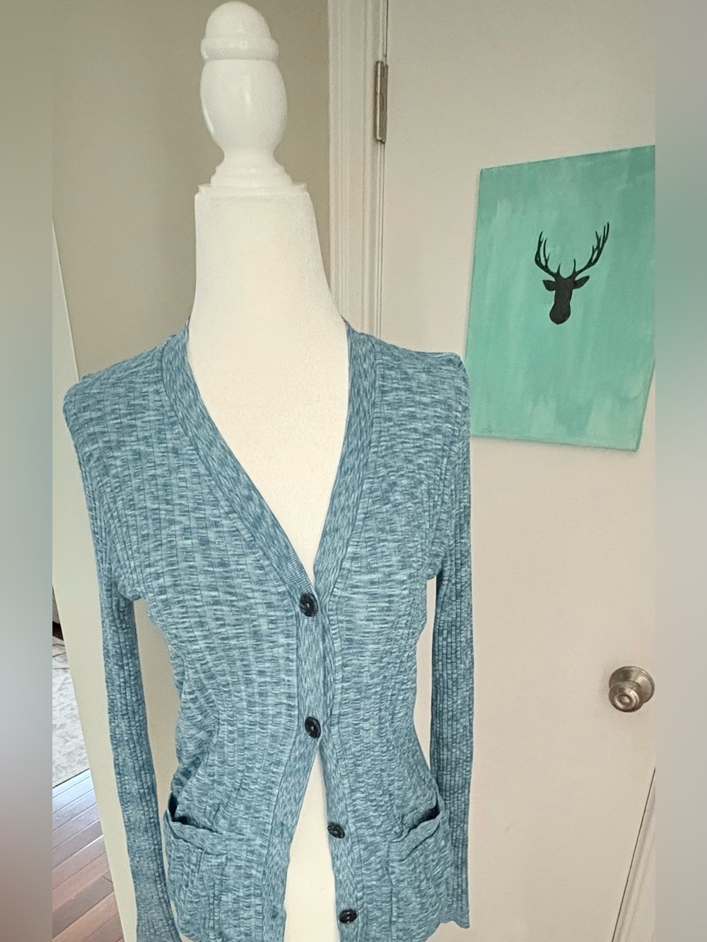 Athleta Slate Blue Button-Front Women's Cardigan